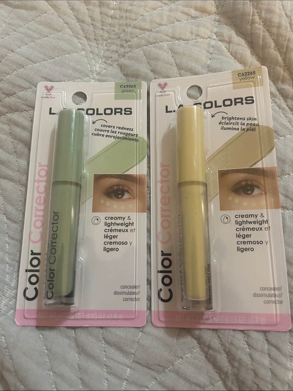 L.A. Colors Color Corrector Duo - Green & Yellow NWT